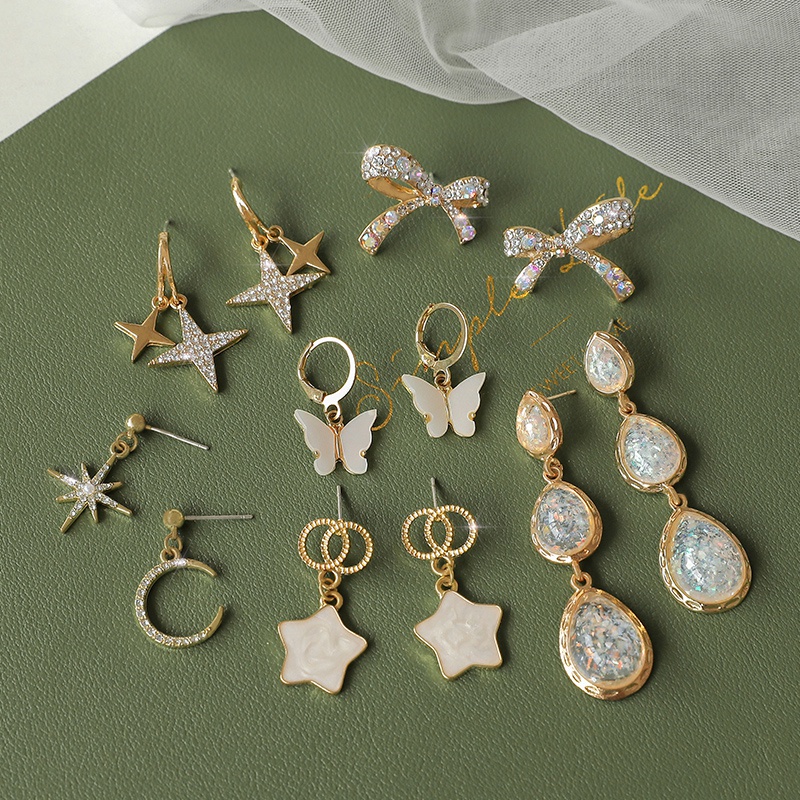 Khuyên Tai Kim Bạc Dáng Dài Thiết Kế Đơn Giản Phong Cách Hàn Quốc 2023