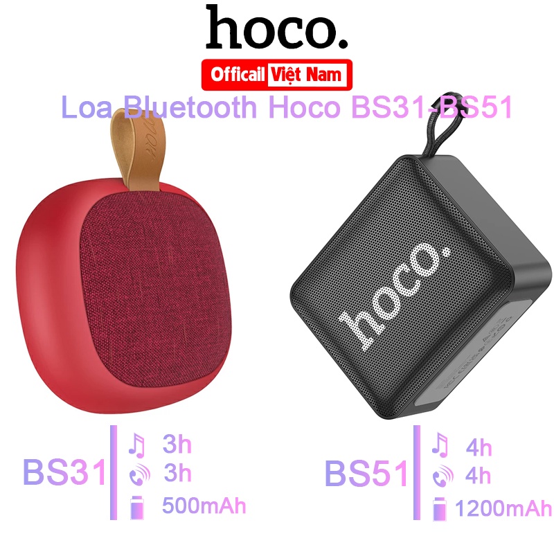 Loa Bluetooth Hoco Dòng BS31-BS51 Nhỏ Gọn, Pin Trâu, Loa To Rõ, Bảo Hành 12 Tháng Hoco Chính Hãng