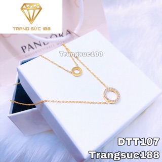 Dây chuyền titan 2 tầng tròn xinh DTT107