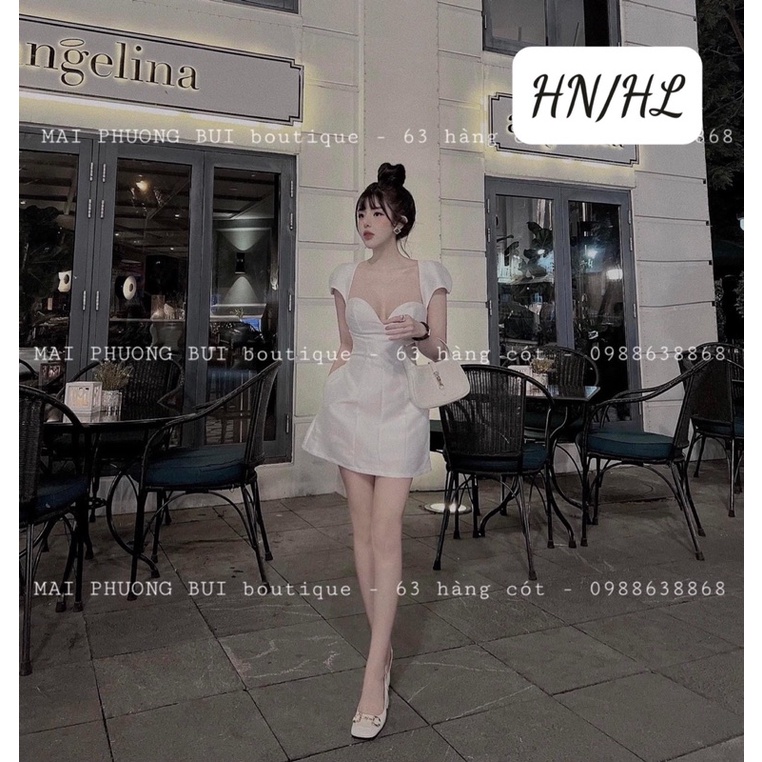 Váy Tafta Cúp Ngực Hở Lưng MPB • Melanie Boutique