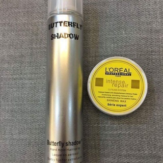 Combo Gôm xịt tạo kiêu ButterFly Shadow 320ml và Sáp Loreal