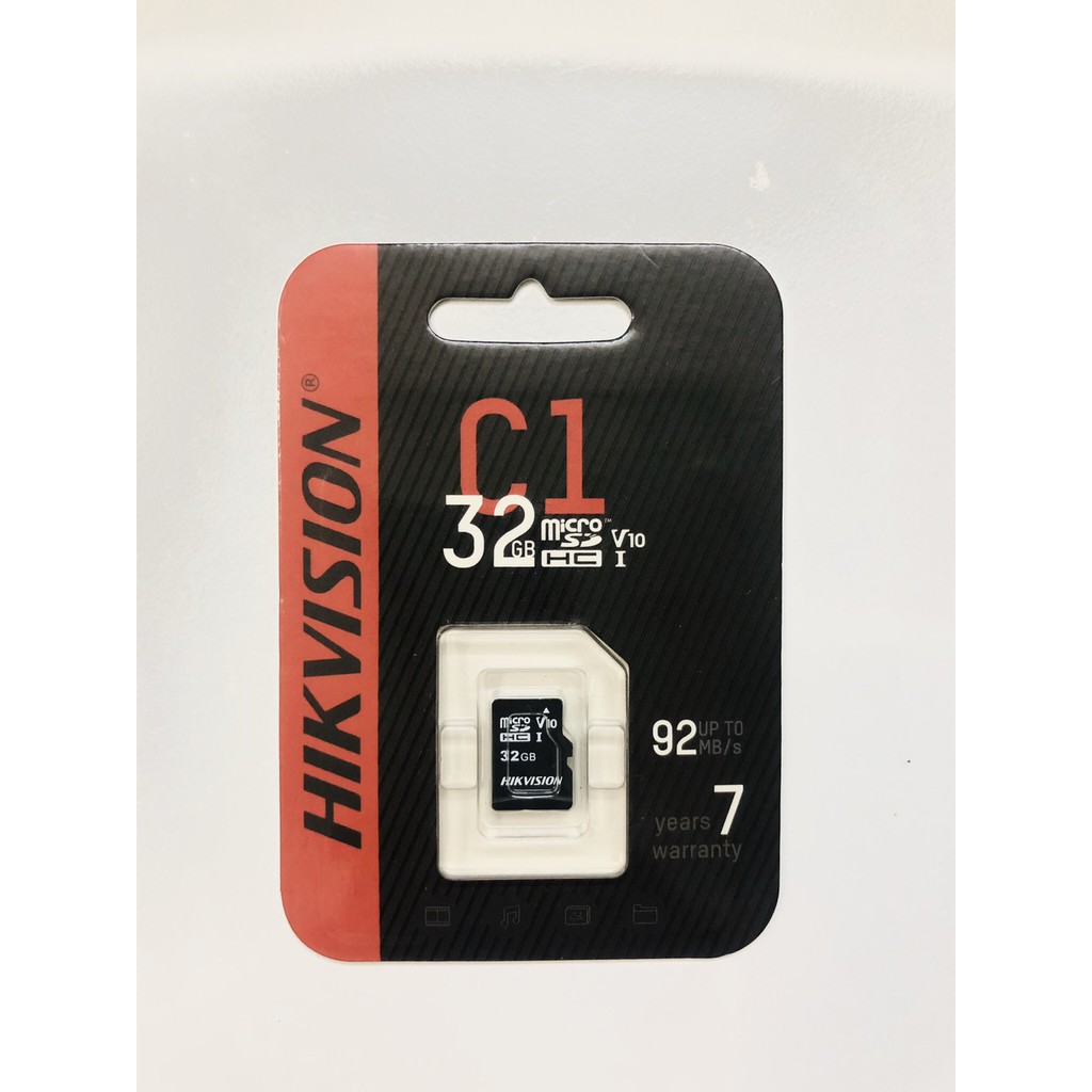 Thẻ Nhớ MicroSDHC C1 32G Hikvision Chính Hãng Bảo Hành 5 NĂM