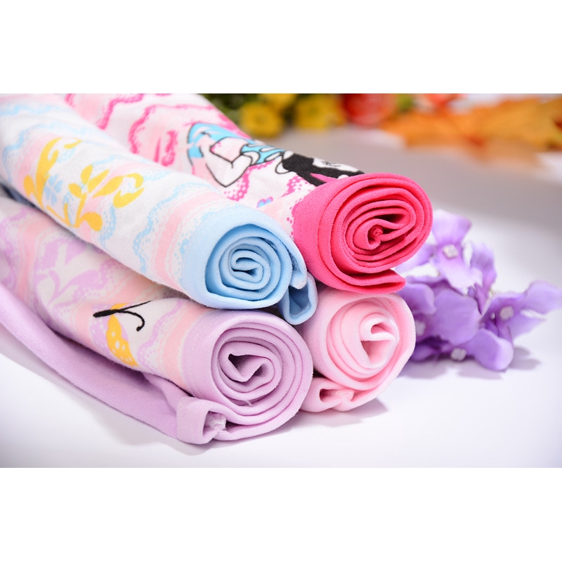 Quần Lót Chất Liệu Cotton In Hình Hoạt Hình Dễ Thương Cho Bé Gái