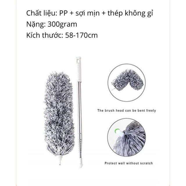 Chổi quét trần rút gọn