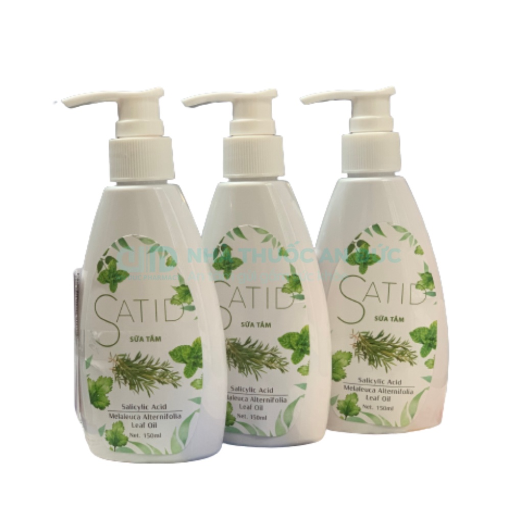 Sữa Tắm Giảm Viêm Nang Lông, Mụn Trứng Cá – Satid 150ml - Nhà thuốc An Đức