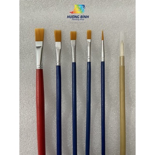 [Combo 3 cây] Cọ vẽ nhiều loại (đầu dẹp, đầu nhọn)