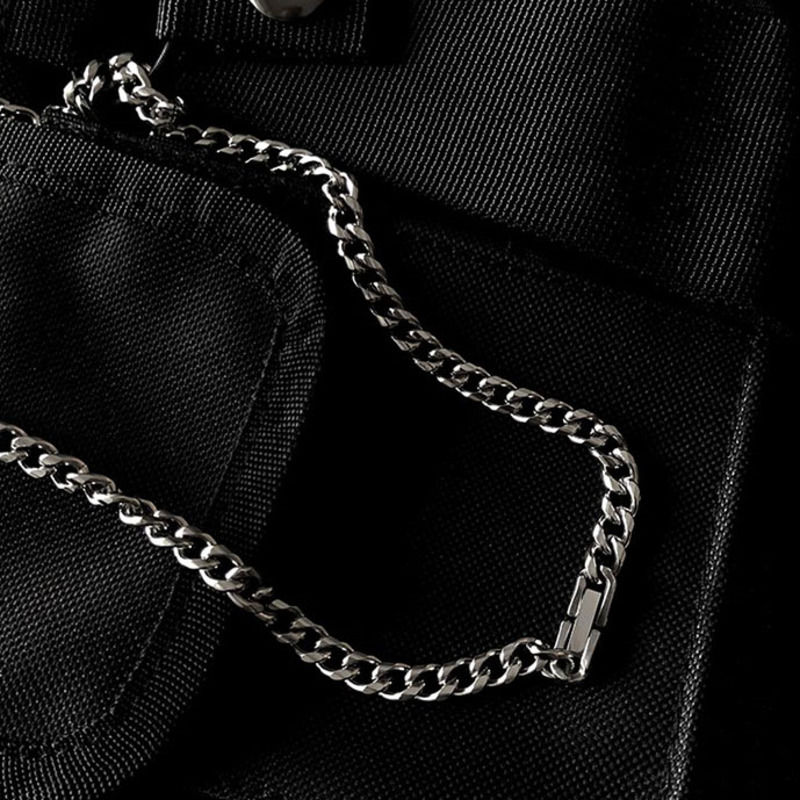 Dây Chuyền Thép Titan Phong Cách Hip-Hop 19573 Cá Tính Cho Cặp Đôi