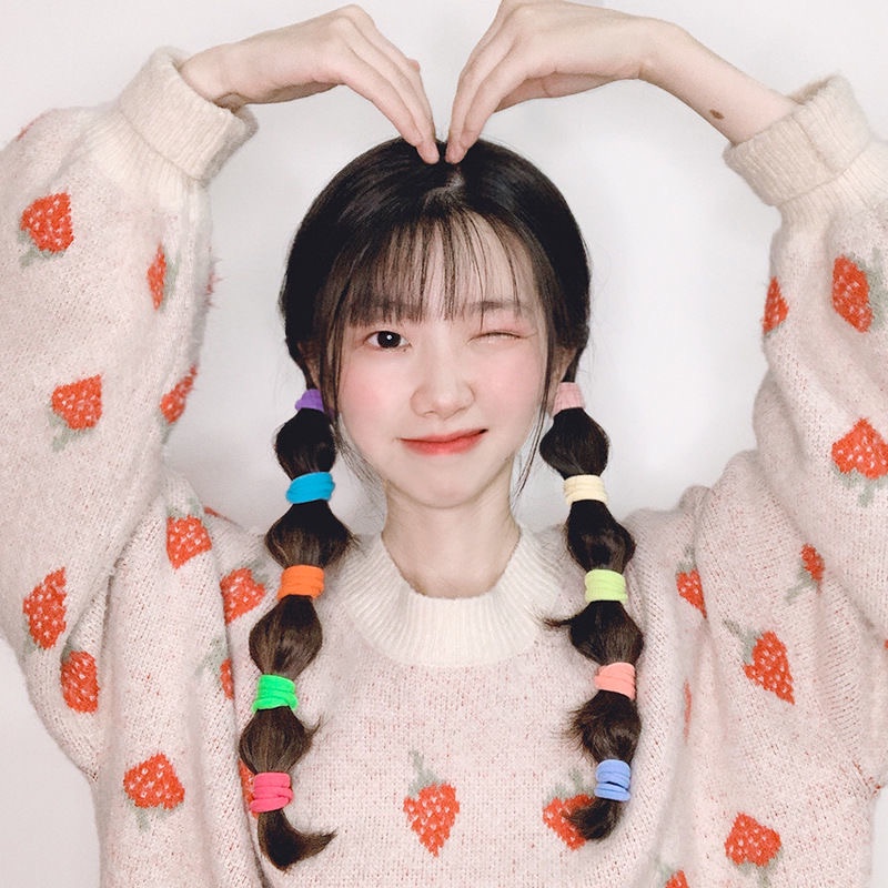 IF ME Dây Buộc Tóc Cao Su Co Giãn Nhiều Màu Thời Trang Cho Nữ