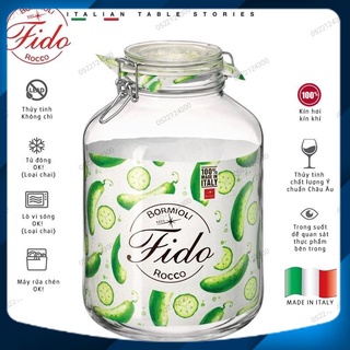 Hũ thủy tinh nắp cài kim loại fido - bormioli rocco - 5000ml -149270
