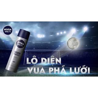 Xịt mùi Nivea Men Silver phân tử bạc 150ml