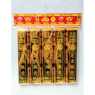 Vàng thỏi vàng nén( bịch 5 thỏi)