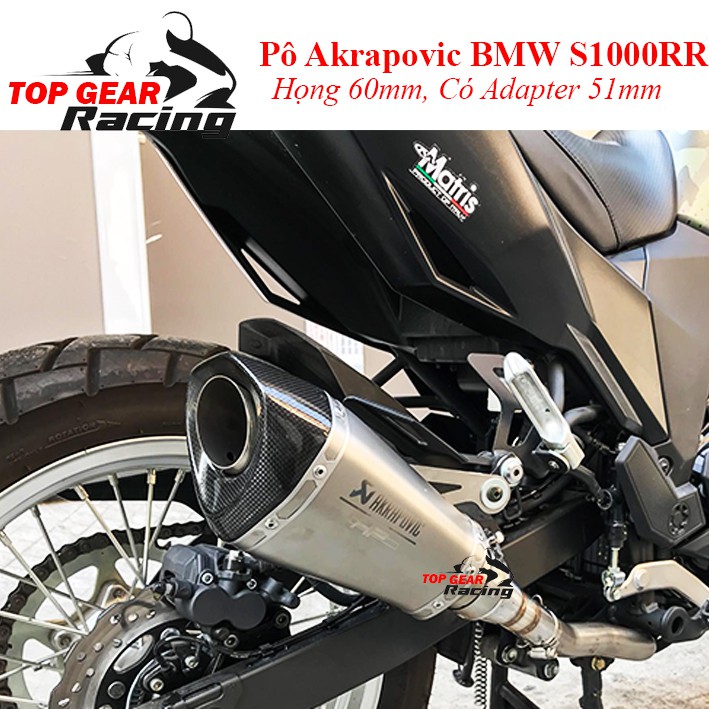 Pô Akrapovic Đùi Gà Lớn Họng 60mm - 51mm &lt;TOPGEAR&gt;