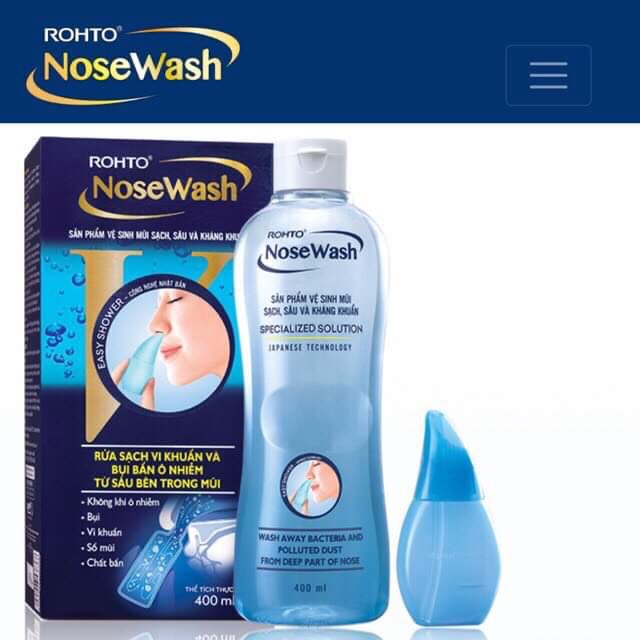 Bộ Tiện Dụng Vệ Sinh Mũi Rohto NoseWash miniset (400ml)