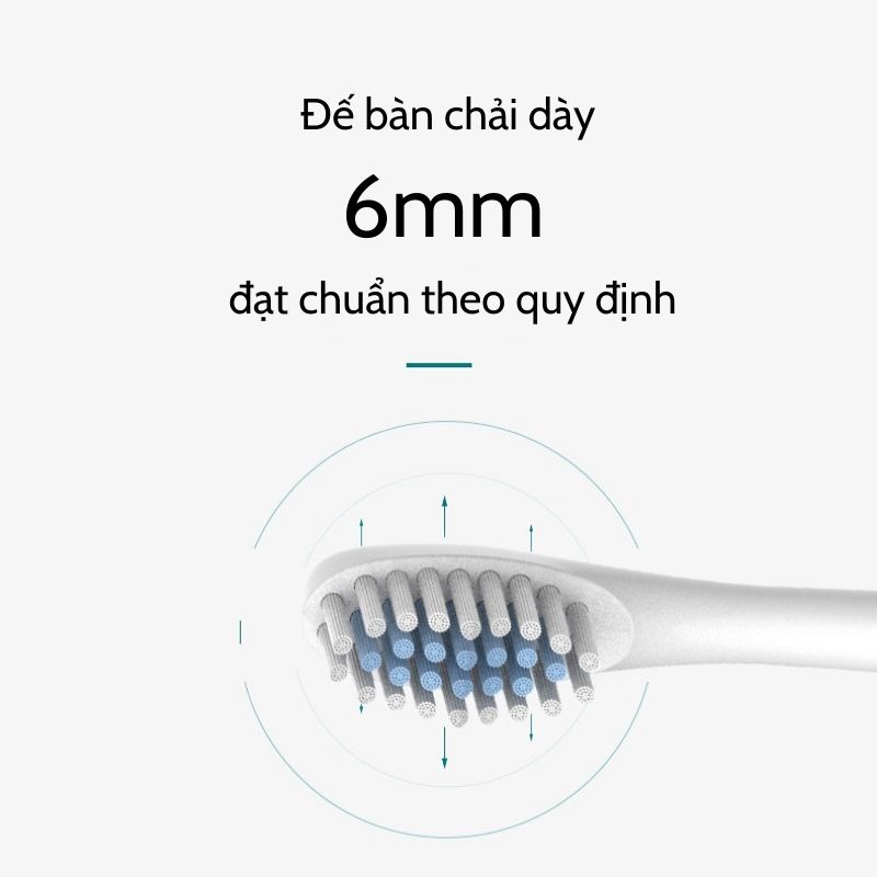 Đầu bàn chải điện đánh răng Sonic X-3 đầu tròn chống thấm lông lụa Dupont mềm mại DBC01