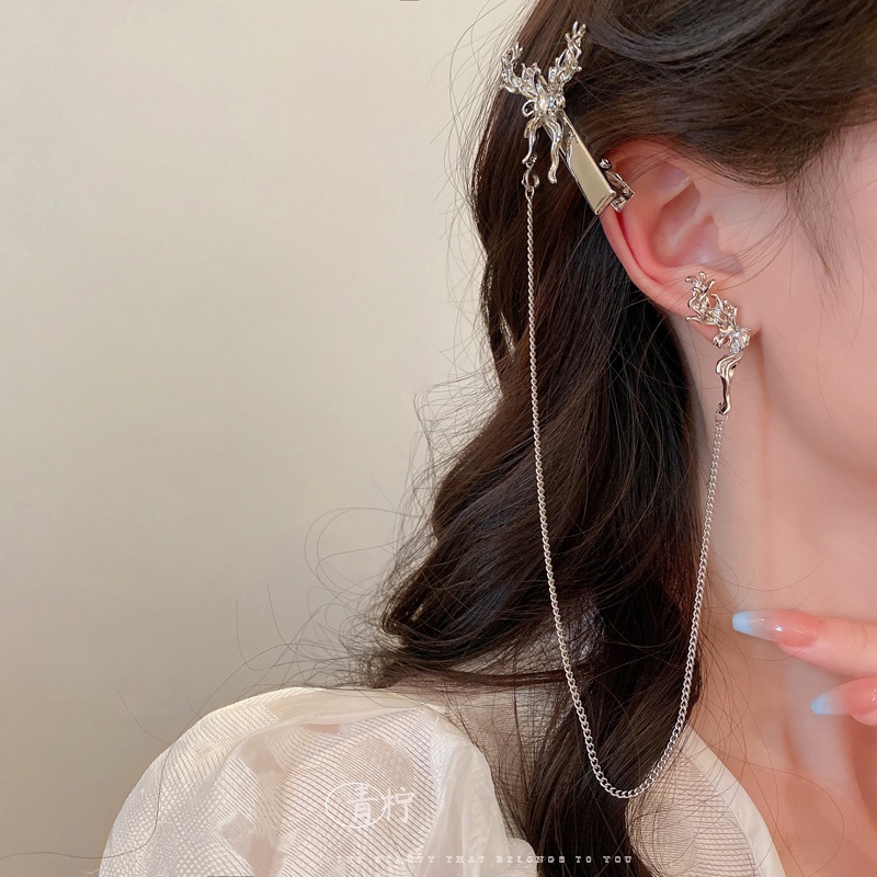 Kẹp Tóc Tua Rua Hình Bướm Nhỏ Xinh Thời Trang Hàn Quốc