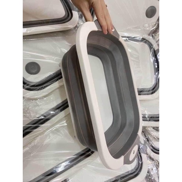 Chậu Kèm Thớt 2in1 Gấp Gọn Siêu Tiện Lợi