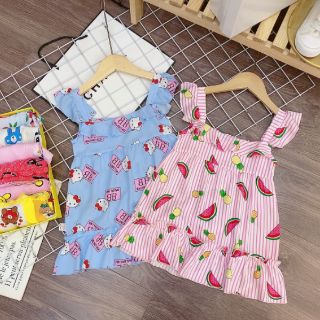 Váy Cánh Tiên xoè đuôi cá lanh lụa cho bé gái