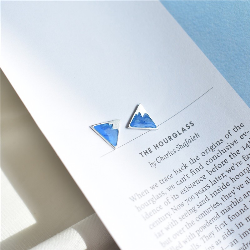 Hoa tai núi tuyết bạc 925