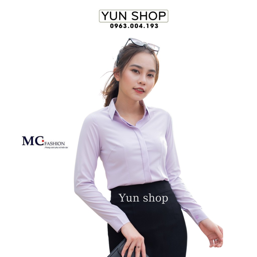 Áo Sơ Mi Công Sở DàiTay - MC Fashion A198 MàTím Nhạt