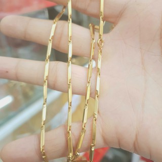 (Siêu phẩm độc quyền-Không kiêng nước) Dây Chuyền Kiểu Trúc Trụ Trơn Titanium Cao Cấp-Dùng lâu dài tắm rửa thoải mái khô