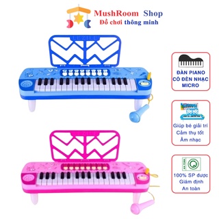 Đồ chơi đàn Piano MUSHROOM cho bé có đèn nhạc và micro