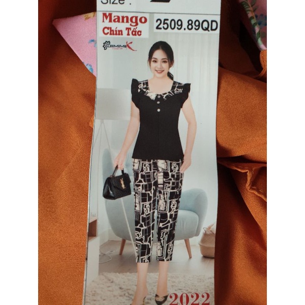 Bộ mango/lụa 9 tấc cho nữ mặc nhà