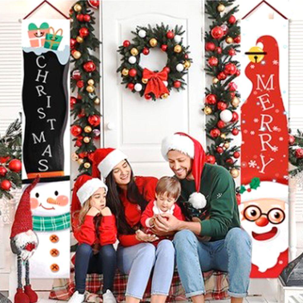 CONOPERY Cặp Đôi Trang Trí Cửa Phong Cách Giáng Sinh