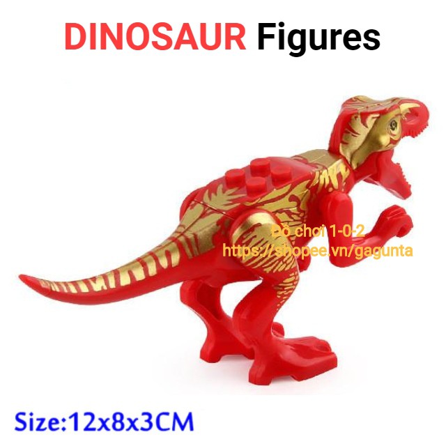 Lego Khủng Long T-rex Đỏ Jurassic World Hãng Lele