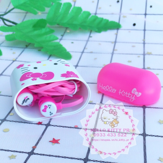 TAI NGHE CÓ MIC KÈM HỘP HELLO KITTY