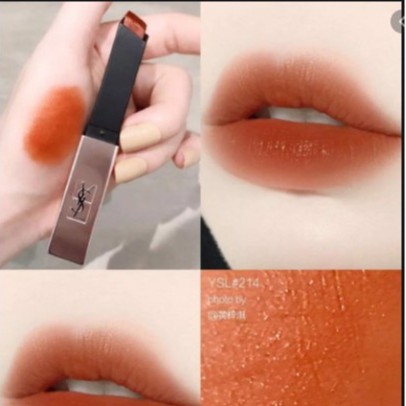 Son môi lì YSL The Slim Glow Matte Lipstick. đầy đủ túi hộp hãng full đủ các loại màu cho chị em