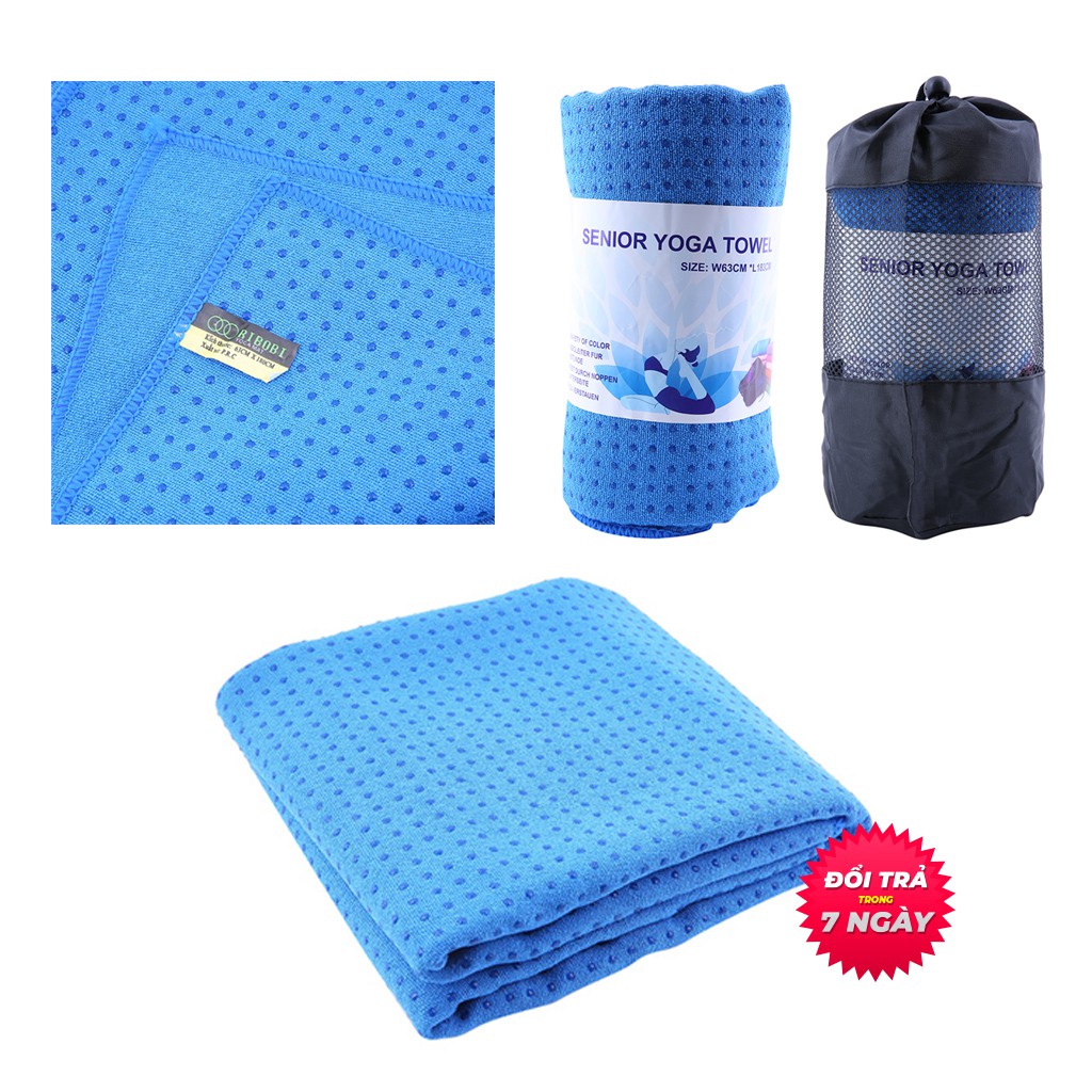 Khăn Trải Thảm Yoga KTT02 Senior Chất Liệu Hạt Cao Su Non Dày Chống Trượt Thấm Mồ Hôi Cao Cấp [Tặng Túi Đựng Khăn] | BigBuy360 - bigbuy360.vn