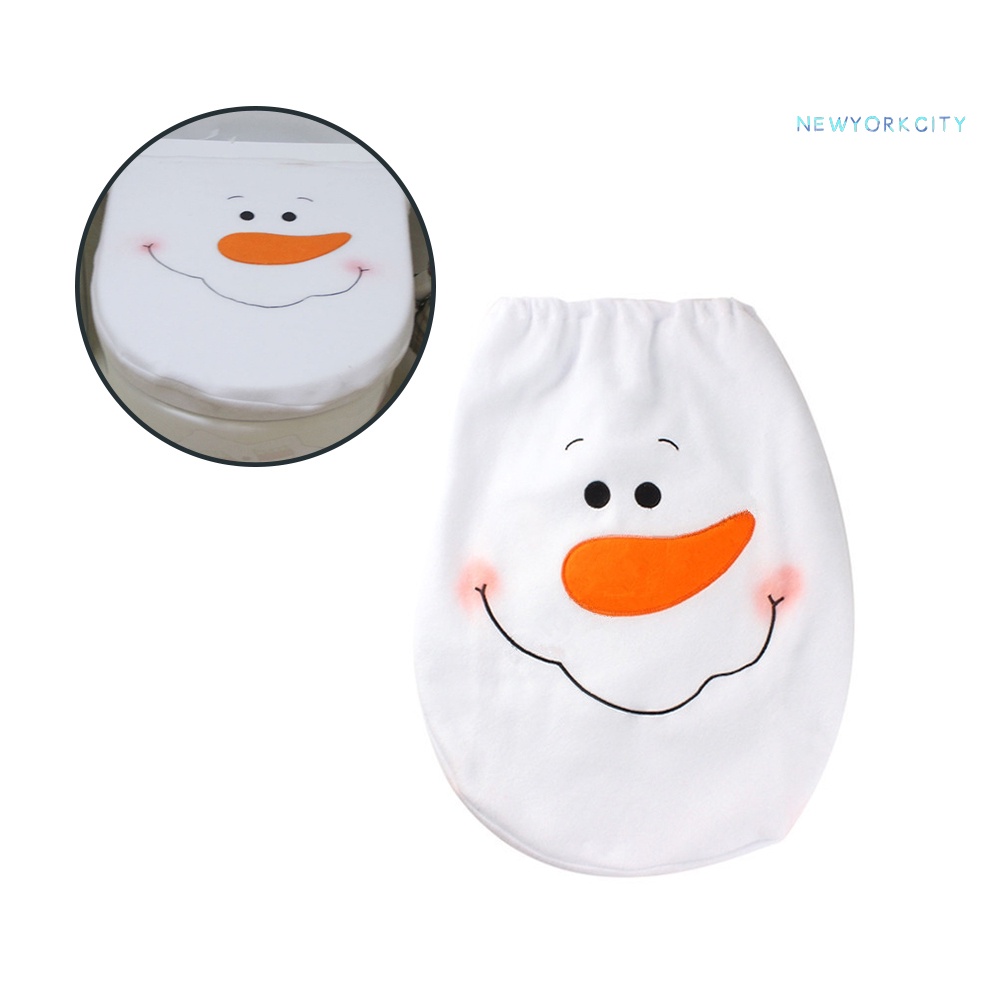 Vỏ Bọc Bệ Ngồi Toilet Họa Tiết Giáng Sinh Đáng Yêu