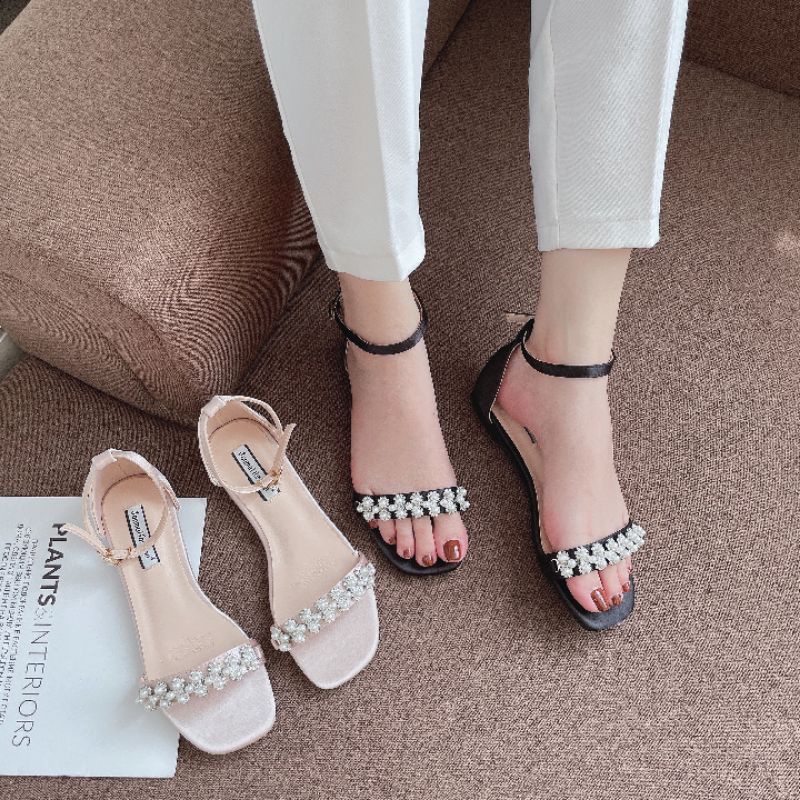 Lm(ẢNH THẬT) Sandal Lụa Quai Đá Đế Bằng Mềm Êm Fullbox Cao Cấp