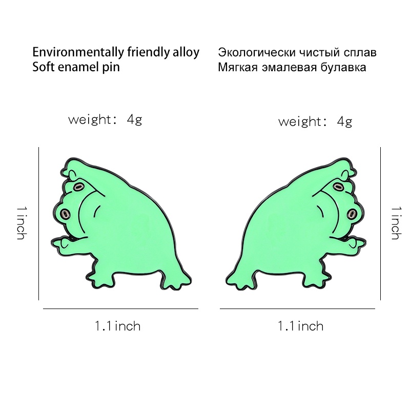 Ghim cài áo Miss Zoe hình chú ếch hoạt hình dễ thương xinh xắn