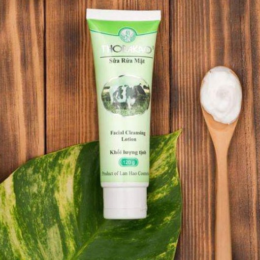 Thorakao - Sữa rửa mặt trắng da sữa bò Trắng -Xanh 120g