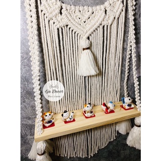 [Giá Ưu Đãi] Kệ Gỗ Macrame Trang Trí Nhà Cửa By Lin