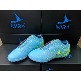 Giày đá banh sân cỏ nhân tạo MIRA (đế TF) - Màu xanh ngọc/ xanh dương - MR03