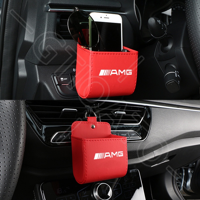 GTIOATO Cho AMG HộP ĐựNg Đồ TrêN Ô Tô Lỗ Thông Gió Ô Tô Hộp Đựng Điện Thoại Trên Oto Hộp Đựng Đồ Trên Xe Ô Tô Trang Trí NộI ThấT Ô Tô Cho Mercedes Benz W124 W204 C300 GLC300 W212 S500 Benz AMG W205 W203 E300 CLA AMG G63 W202 W207 GLB E200