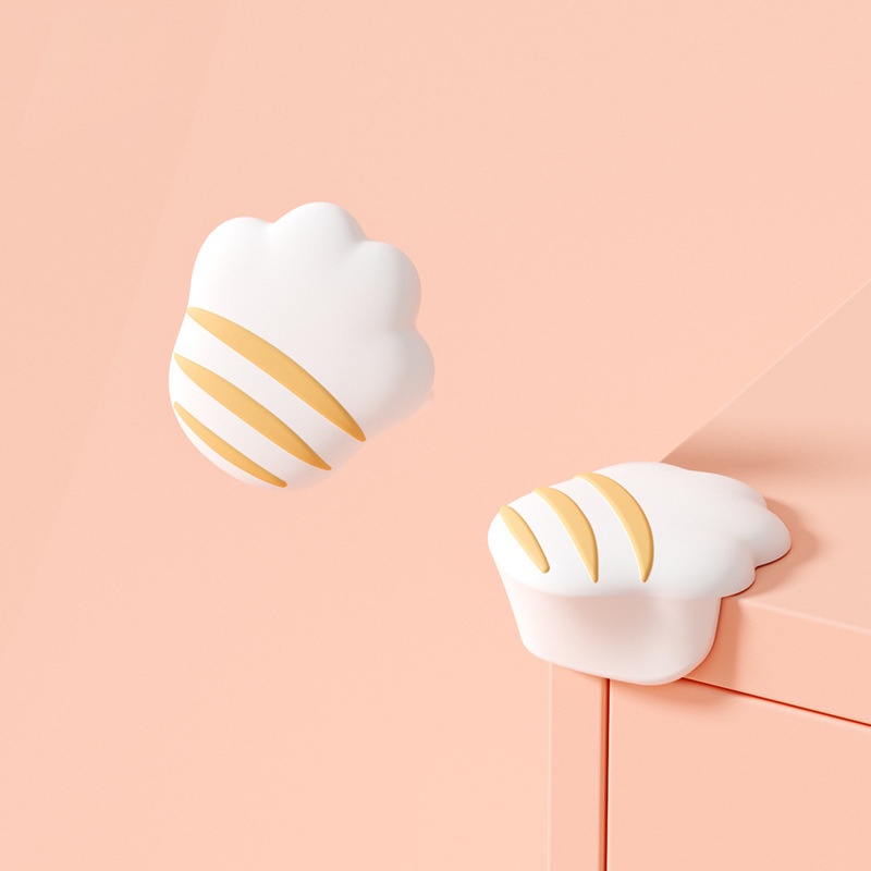 Miếng Bọc Góc Bàn Dày Dặn Chống Va Chạm Hình Chân Mèo Dễ Thương