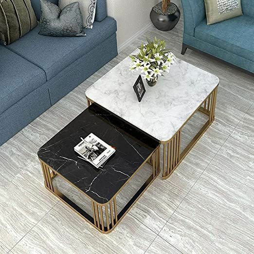 Bàn trà sofa nội thất HPBSF 04 - bàn trà vuông phòng khách mặt đá