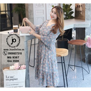 Bigsize Nữ - Đầm Maxi Voan Hoa (MS: 9387)