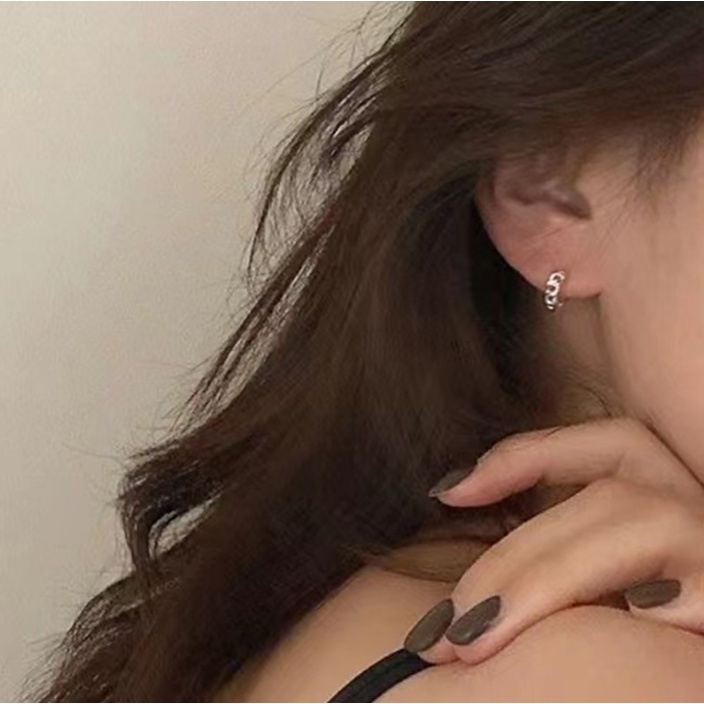 📛 RẺ VÔ ĐỊCH 📛 Bông khuyên tai nhỏ kim loại mắt xích hot trend phong cách hàn quốc