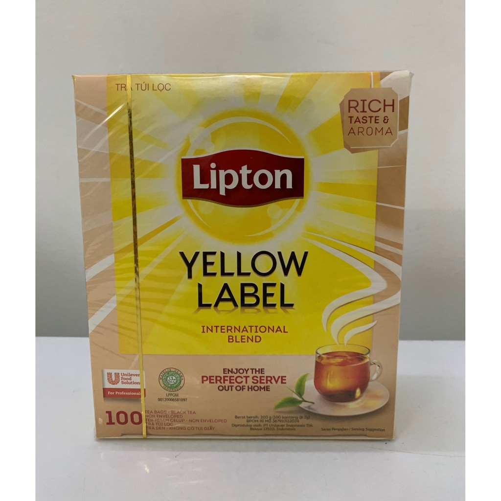 Trà Lipton túi lọc nhãn vàng 100 gói (hàng nhập)