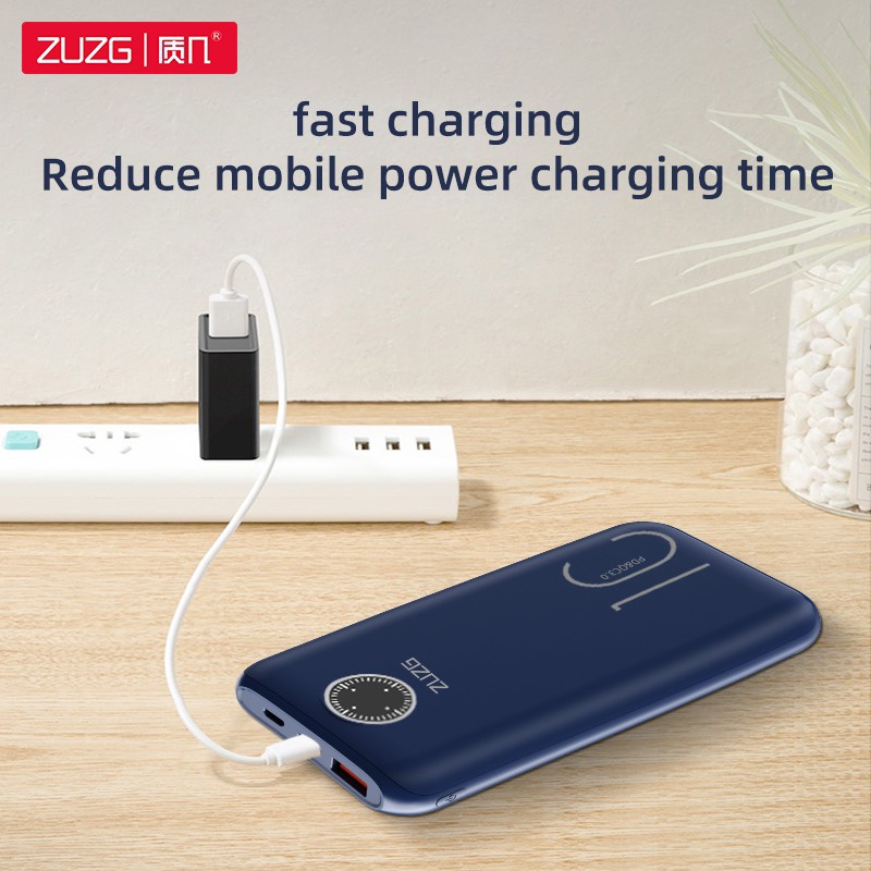 Sạc dự phòng 10000mah ZUZG sạc nhanh 2 chiều PD 22.5w tốc độ cao J36C