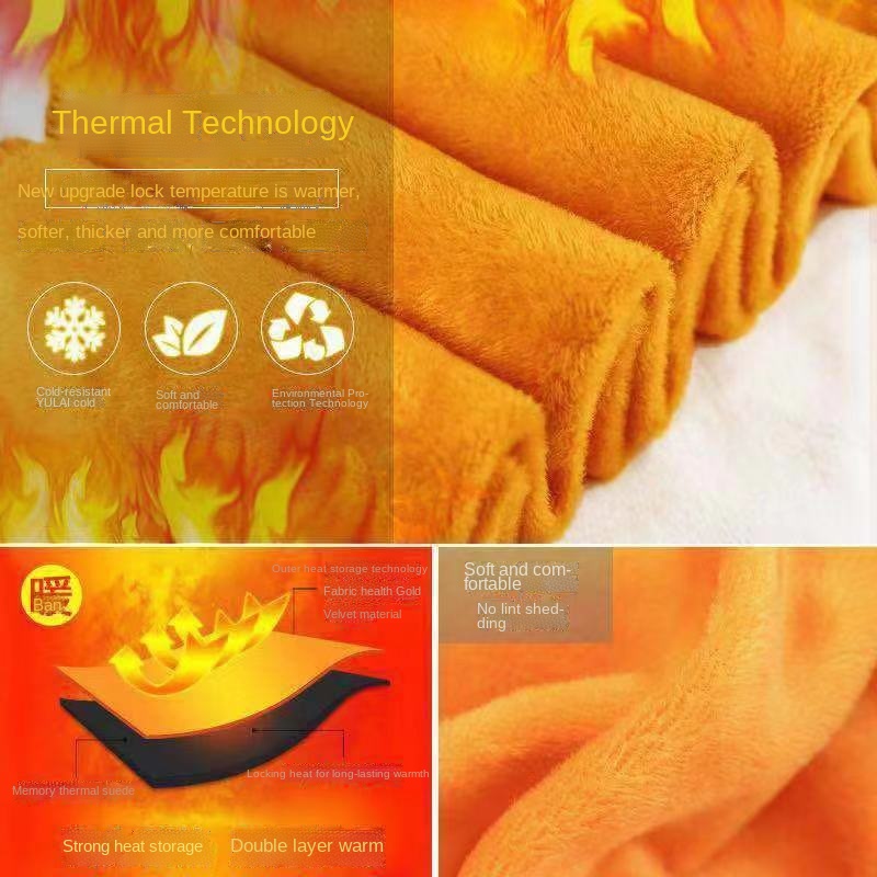 Bộ quần áo lót nhung cotton dày dặn giữ ấm thời trang mùa thu cho nam nữ