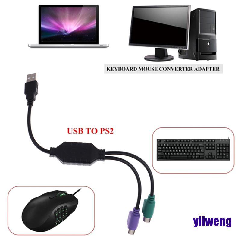 1 Cáp Chuyển Đổi Usb Male Sang Dual Ps2 Female Cho Bàn Phím Và Chuột