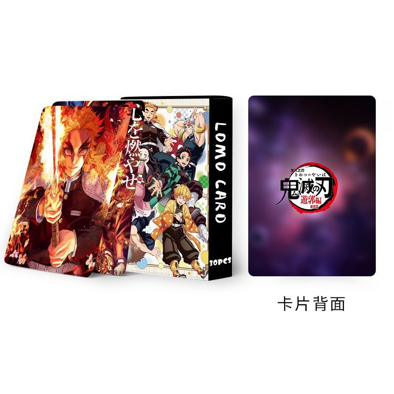 Hộp 30 Thẻ Demon Slayer Photocard Double-sided Color Printing Lomo Card
