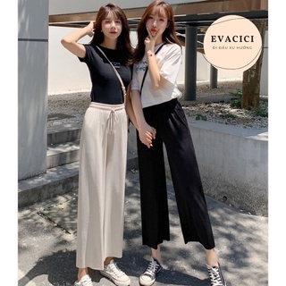 Quần dáng suông cullottes chất cotton tăm tôn dáng dễ mặc dễ phối đồ. Quần cotton tăm dáng suông nhiều màu
