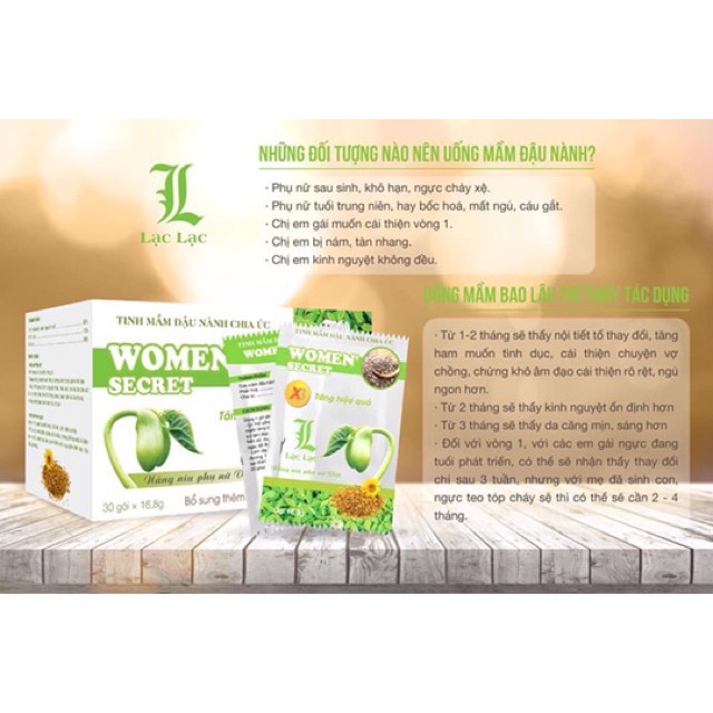 TINH MẦM ĐẬU NÀNH HẠT CHIA ÚC _LẠC LẠC 1 Hộp 30 gói 600g