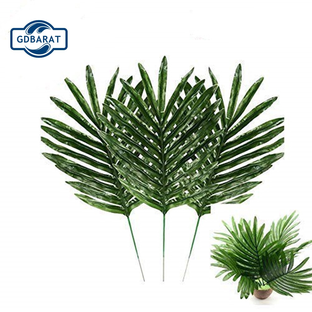 GD 24Pcs Indoor Tropical Leaves Plant Decor Artificial